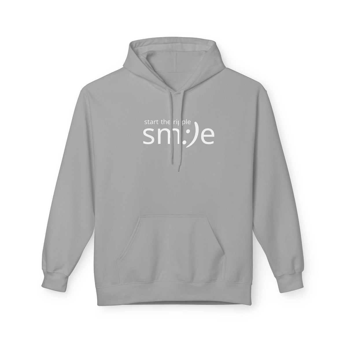 Start the Ripple sm:)e Cozy Fleece Hoodie - Fall Streetwear, Confidence Booster, Unisex Midweight Hoodie