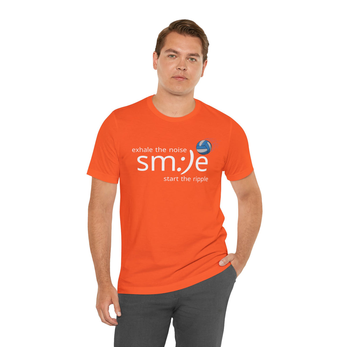 Exhale the Noise sm:)e Start the Ripple | Volleyball Jersey Tee