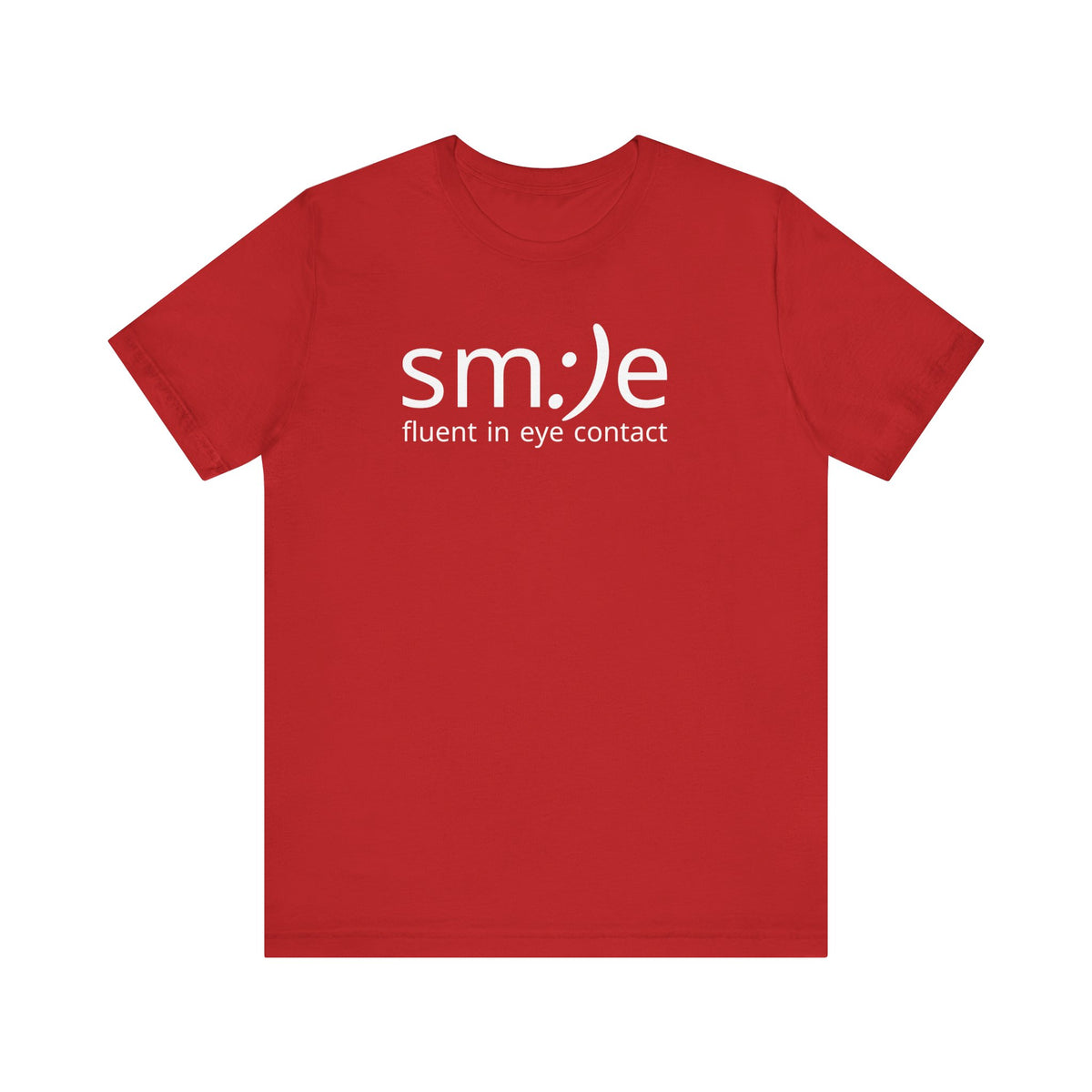 sm:)e Fluent in Eye Contact Jersey Tee | Social Butterfly Streetwear | Funny Connection Gift