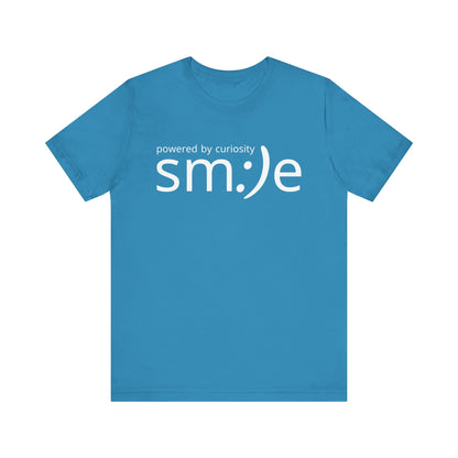 sm:)e Powered by Curiosity Tee | Intellectual Streetwear | Unisex Inspirational Graphic Shirt