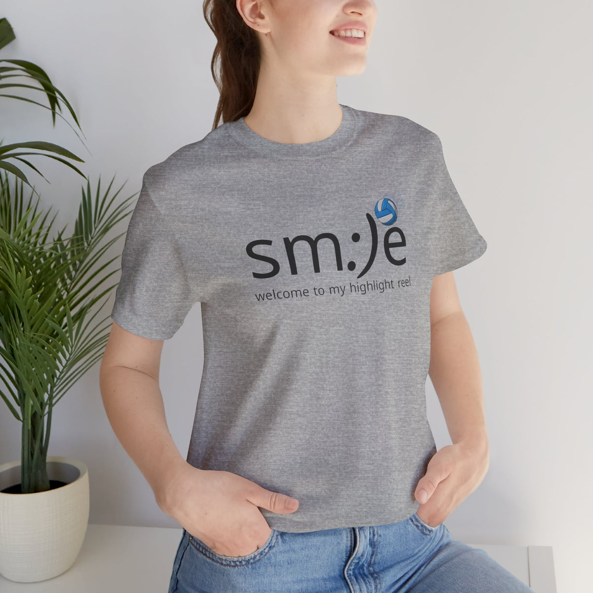 sm:)e Welcome to My Highlight Reel Volleyball T-Shirt | Funny Motivational Unisex Tee