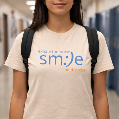 sm:)e Exhale the Noise Be the Vibe Tee | Confidence Streetwear | Unisex Motivational Graphic Shirt