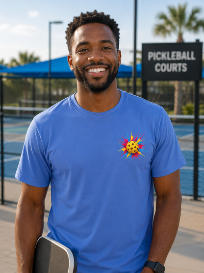 Pickleball Tee — “No 'Sorry's' in Pickleball” Moisture-Wicking Athletic Shirt