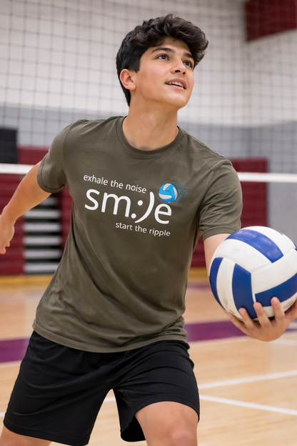 Exhale the Noise sm:)e Start the Ripple | Volleyball Jersey Tee