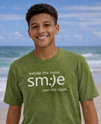 Exhale the Noise sm:)e Be the Ripple | Motivational Streetwear | Lifestyle Statement Tee